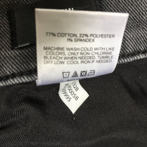 NWT EXPRESS Gray Mom Jean Super High Waist Step Fray Hem Distressed Jeans - Picture 4 of 12